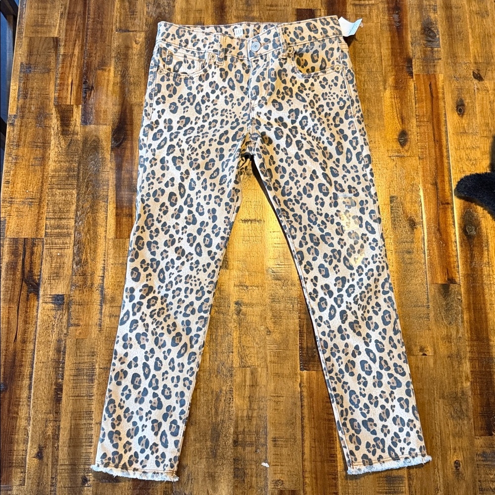 NWT Leopard Print Super Skinny Ankle Jeans